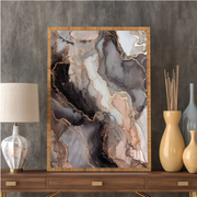 Abstract Art | Gilded Marble Veins
