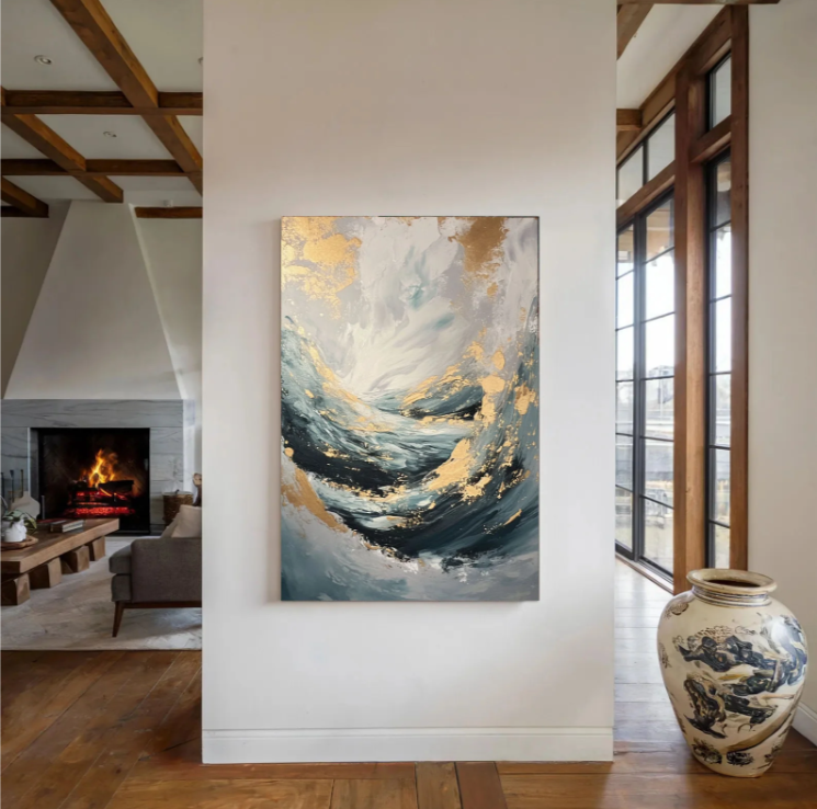 Abstract Art | Gilded Ocean Swell