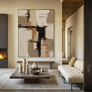 3D-Textured Art | Neutral Block Strokes
