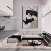 3D-Textured Art | Monochrome Wave Strokes