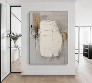 3D-Textured Art | Neutral Block Lines