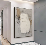 3D-Textured Art | Neutral Block Lines