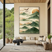 3D-Textured Art | Crane Mountain Glow