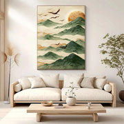 3D-Textured Art | Crane Mountain Glow