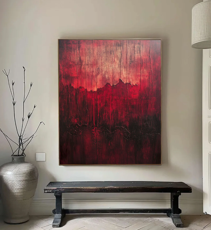 Abstract Art | Crimson Lava Cascades