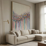3D-Textured Art | Petal Cascade Glow
