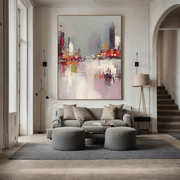 3D-Textured Art | Urban Harbor Reflections