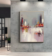 3D-Textured Art | Urban Harbor Reflections