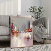 3D-Textured Art | Urban Harbor Reflections