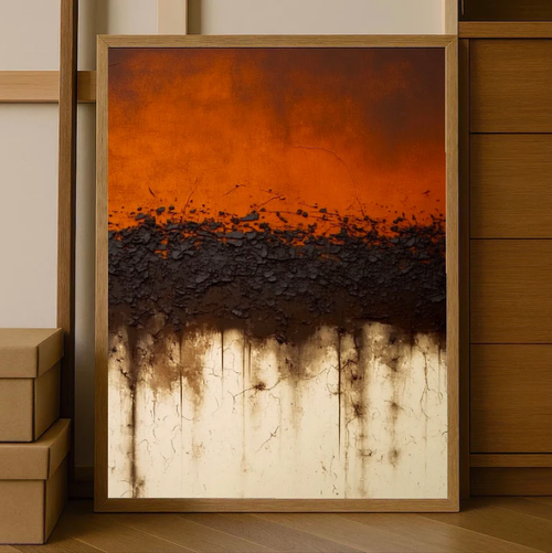 3D-Textured Art | Rustic Earth Horizon