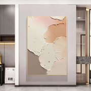 3D-Textured Art | Blush Neutral Petal Relief
