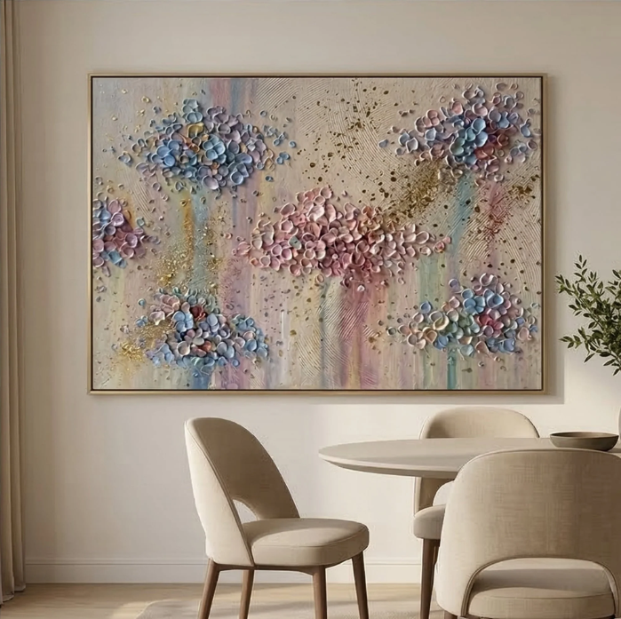 3D-Textured Art | Petal Cascade Glow