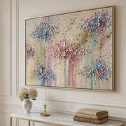 3D-Textured Art | Petal Cascade Glow