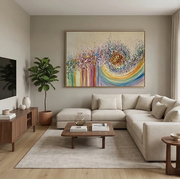 3D-Textured Art | Petal Cascade Glow