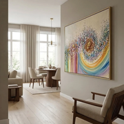3D-Textured Art | Petal Cascade Glow