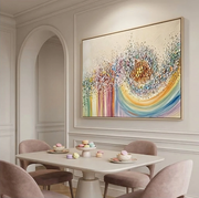 3D-Textured Art | Petal Cascade Glow