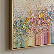 3D-Textured Art | Petal Cascade Glow