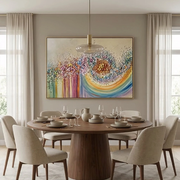 3D-Textured Art | Petal Cascade Glow
