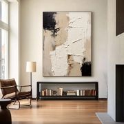 3D-Textured Art | Neutral Plaster Fragment