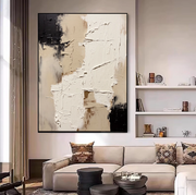 3D-Textured Art | Neutral Plaster Fragment