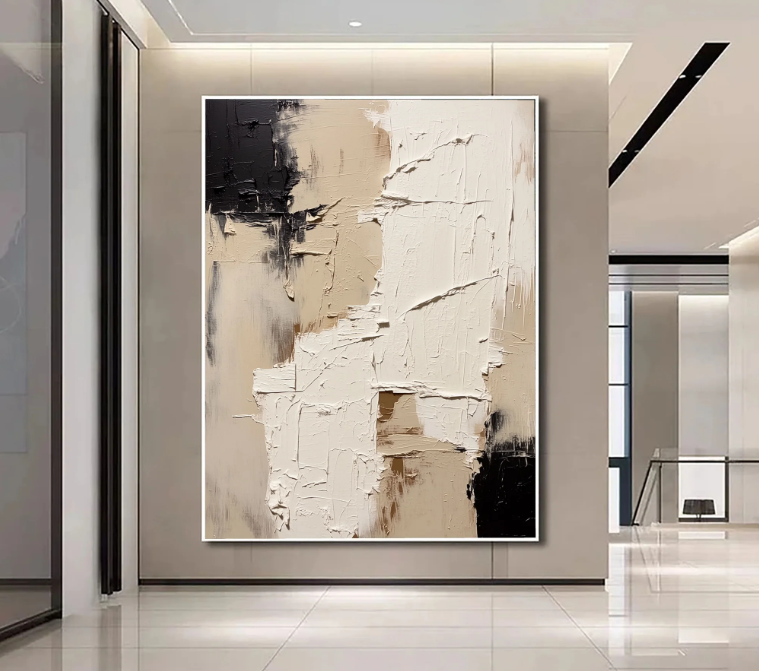 3D-Textured Art | Neutral Plaster Fragment