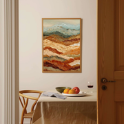 3D-Textured Art | Layered Mountain Relief