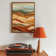 3D-Textured Art | Layered Mountain Relief