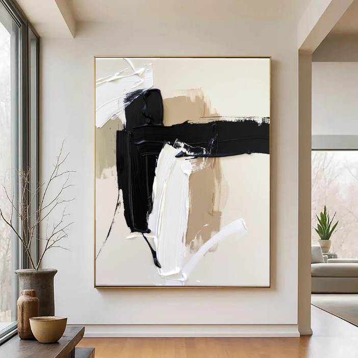 3D-Textured Art | Neutral Brush Flow
