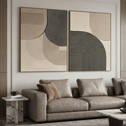 3D-Textured Art | Gray Geometry