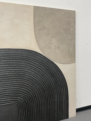 3D-Textured Art | Gray Geometry