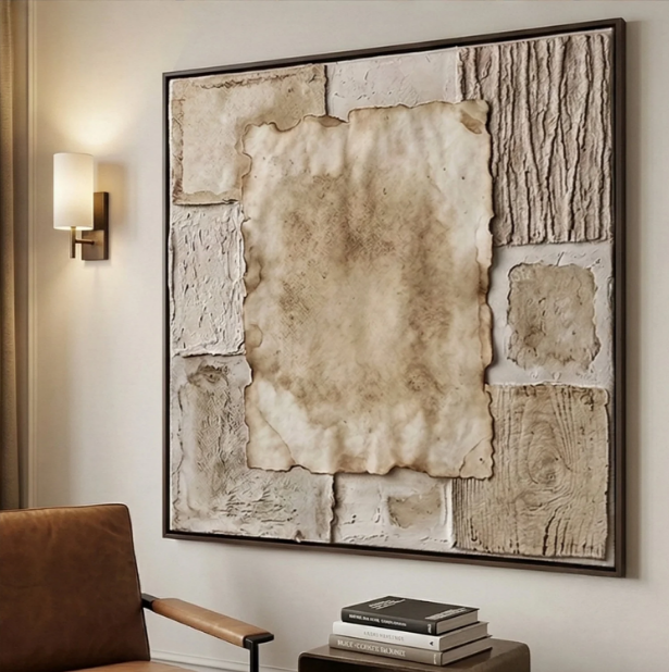 Wabi-Sabi Art | Aged Linen Layers