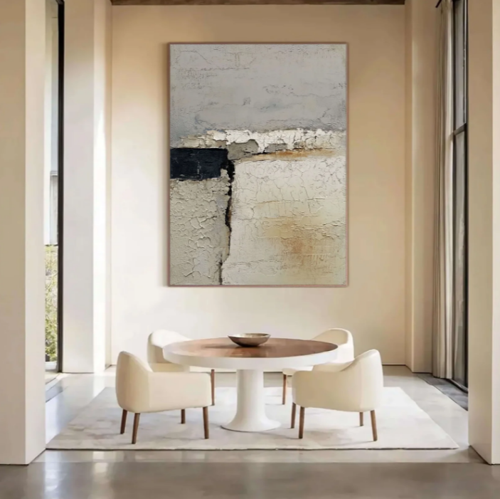 Wabi-Sabi Art | Cracked Plaster Serenity