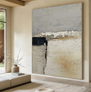 Wabi-Sabi Art | Cracked Plaster Serenity
