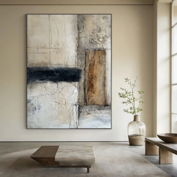 Wabi-Sabi Art | Cracked Earthen Stillness