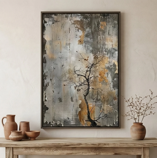 Wabi-Sabi Art | Weathered Quiet Bloom