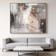 Abstract Art | Gilded Drip Veil