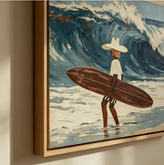 Vintage Americana Art | Walk Into The Surf