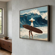 Vintage Americana Art | Walk Into The Surf