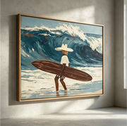 Vintage Americana Art | Walk Into The Surf