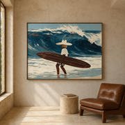 Vintage Americana Art | Walk Into The Surf