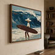 Vintage Americana Art | Walk Into The Surf