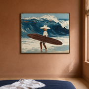 Vintage Americana Art | Walk Into The Surf