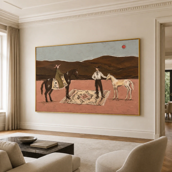 Western Folk Art | Desert Riders And Horses