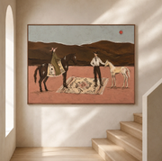 Western Folk Art | Desert Riders And Horses