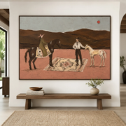 Western Folk Art | Desert Riders And Horses