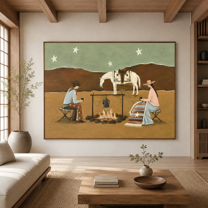 Western Folk Art | Desert Campfire
