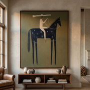 Vintage Americana Art | Horsemen Duet