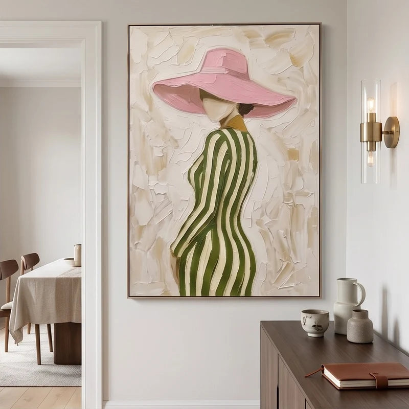 Abstract Art | Textured Fashion Figure Wall Art