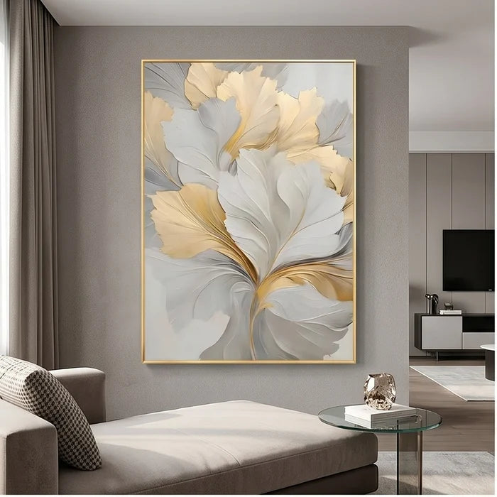 3D-Textured Art | Textured Neutral Floral Wall Art