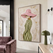 Abstract Art | Textured Fashion Figure Wall Art